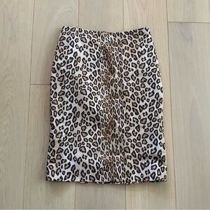 Alexander McQueen FW 2005 Silk Leopard Print Pencil Skirt